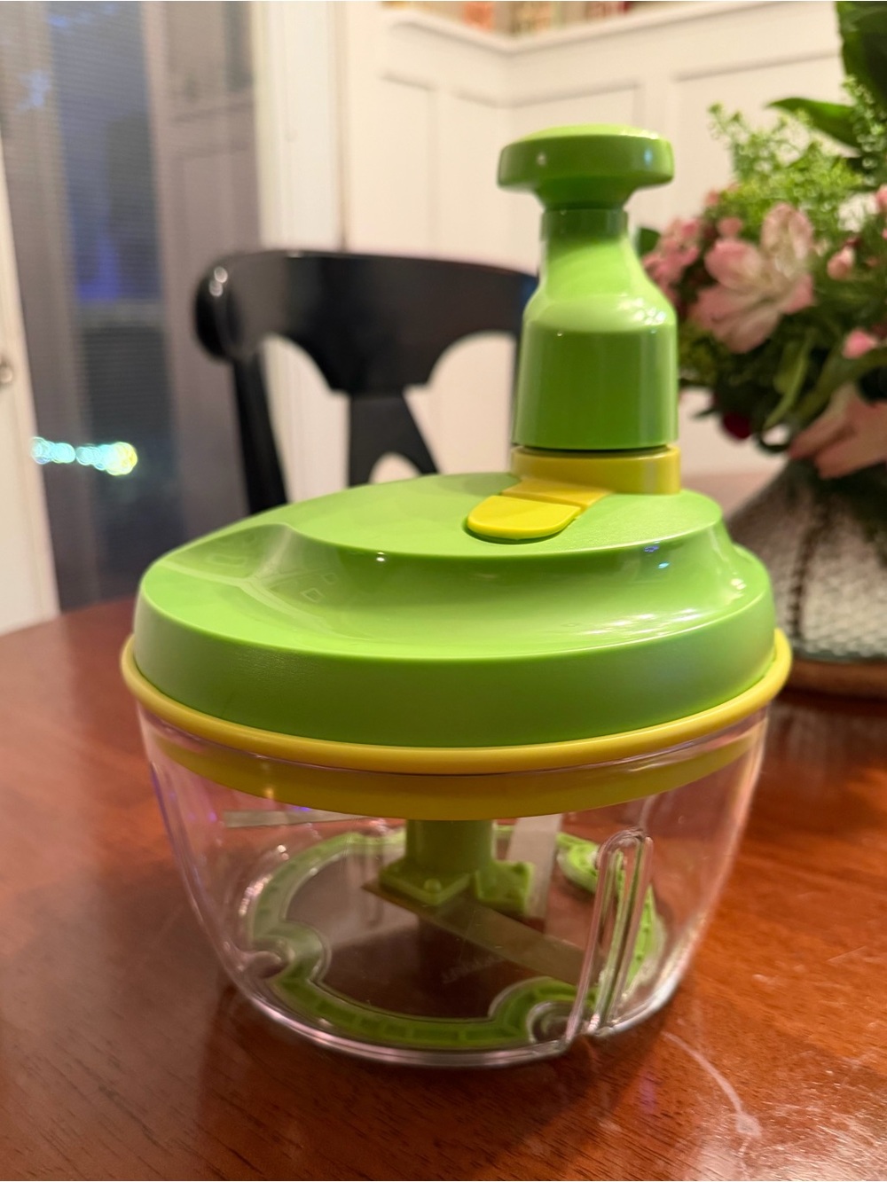 Tupperware Green and Yellow Manual Food Chopper